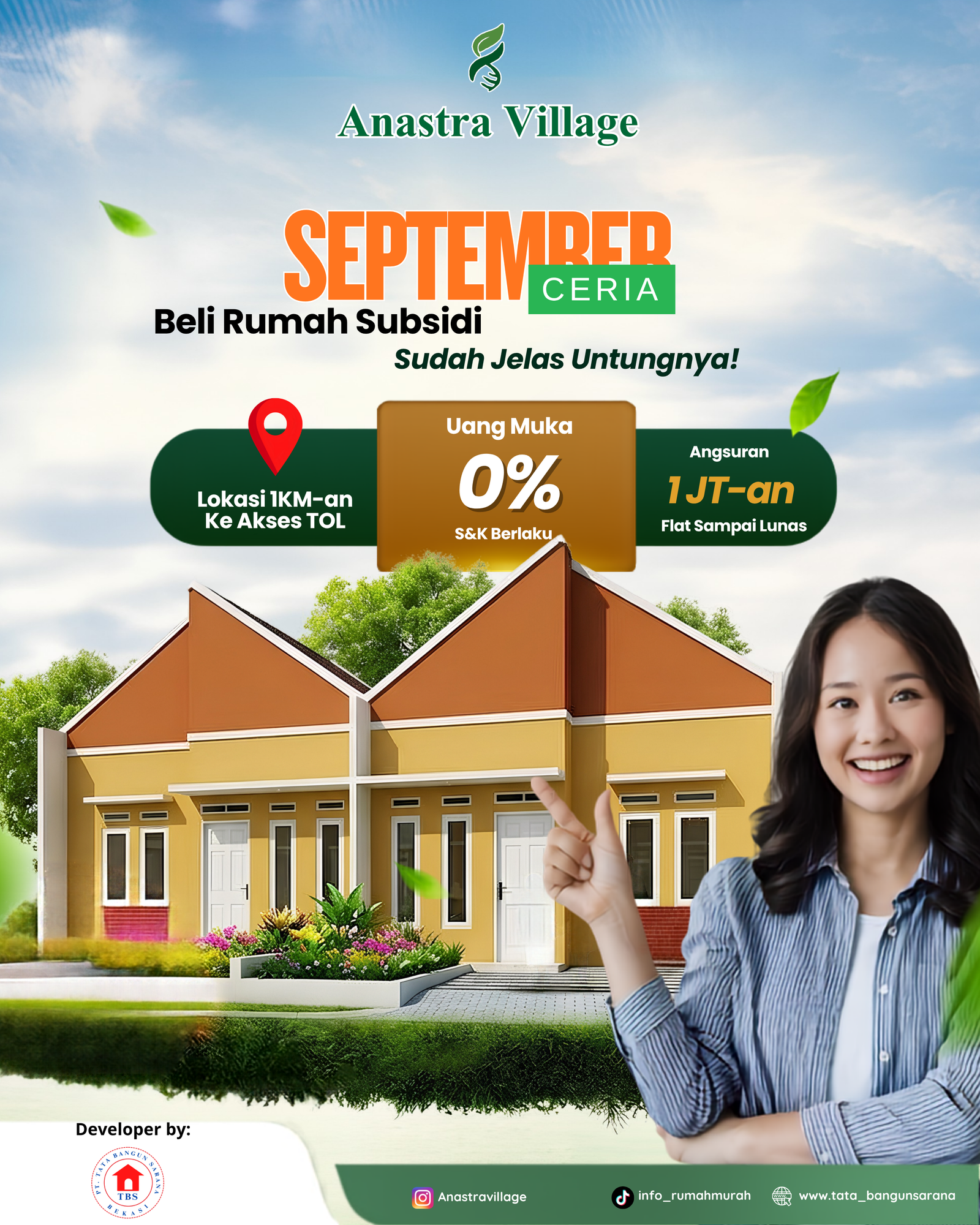 Rumah Subsidi Anastra Village – Siap Huni, Lokasi Premium!